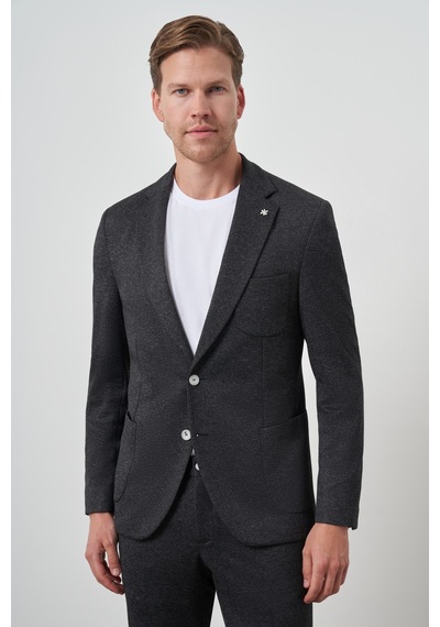 Morven Erkek Siyah Trend Slim Fit Yandan Lastikli Mono Yaka Takım Elbise 25ms001021001 Siyah Morven Erkek Siyah Trend Slim Fit Yandan Lastikli Mono Yaka Takım Elbise 25ms001021001 Siyah