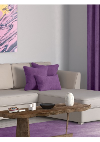 Br Perle Home Daily Series Menekşe Moru Rengi Kırlent Yastık Kılıfı Menekşe Moru