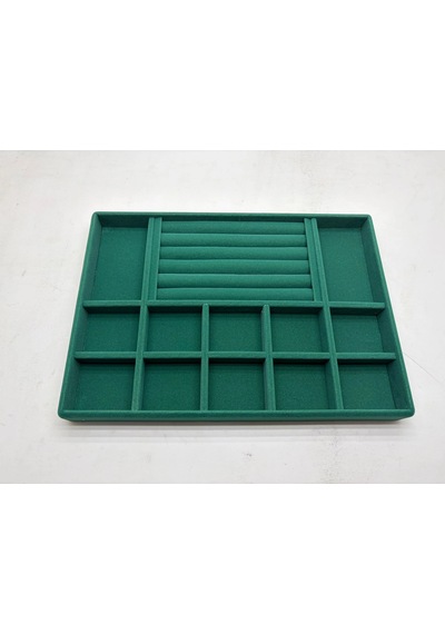İstanbul Model Süet Kumaş Yeşil Renk 24/34 Cm Takı Sergileme Standı