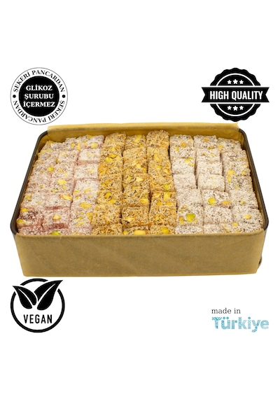 Lokumani Karışık Çifte Kavrulmuş Antep Fıstıklı Lokum 500 G