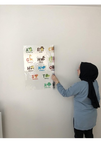İngilizce Eğitici Harfler Çalışması Harf Öğrenme Ilkokul Öğrencisi Eğitim Yazı Tahtası 70x100 Cm Genel