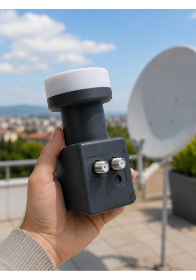 Twin Lnb Çift Çıkışlı Uydu Anten Lnb 4k Ultra Hd Ku Band 0.1 Db - Lisinya