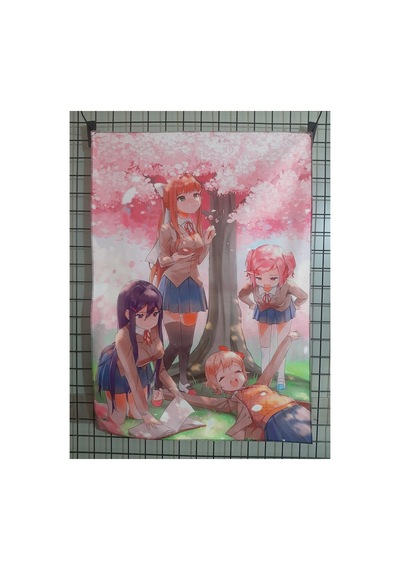 Owl Bag Doki Doki Literature Clup Ağaç Manzara Desenli Tasarım Duvar Halısı