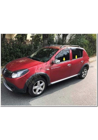Dacia Sandero Krom Cam Çıtası 2006-2012 4 Parça Paslanmaz  Çelik