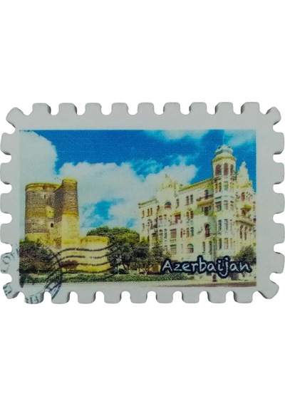 Azerbaycan Temalı Pul Magnet