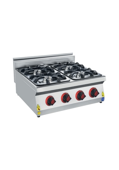 Karacasan Endüstriyel 80 Cm 700 Seri Set Üstü Dört Gözlü Lpg Tüplü Ocak