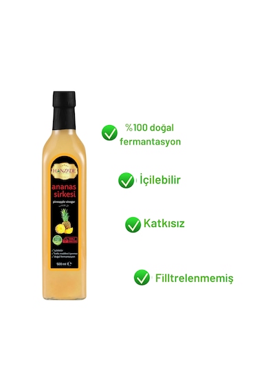 Hanzade Bitkisel Ananas Sirkesi 3 x 500 ML