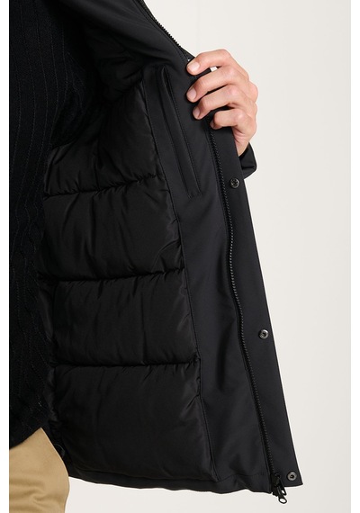 Ac&Co / Altınyıldız Classics Erkek Sıyah Standart Fit Normal Kesim Dik Yaka Fermuarlı Fleto Cepli Kaban Siyah Ac&Co / Altınyıldız Classics Erkek Sıyah Standart Fit Normal Kesim Dik Yaka Fermuarlı Fleto Cepli Kaban Siyah