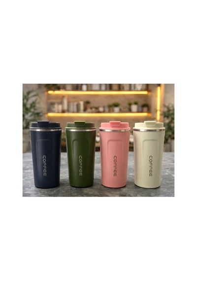 1 Adet Paslanmaz Çelik Termos Mug Çift Katmanlı Sızdırmaz Kahve Kupası, Travel Mug, 480 Ml 17 Cm Alk3134