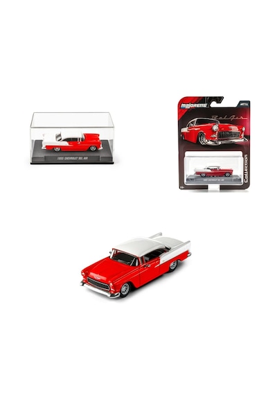 Majorette Collection Chevrolet Bel Air 1955 Model Araç Kırmızı / Beyaz Model Araba
