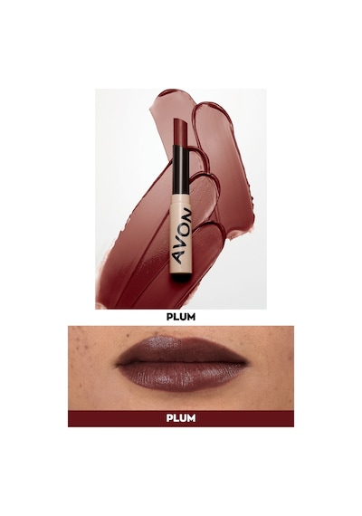 Avon Tinted Nude + Papaya + Plum Renkli Dudak Balmı 3'lü