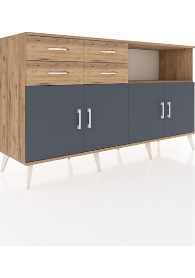 Kronos Konsol 4 Raflı 4 Çekmeceli 4 Kapaklı 176x59x99 Çam-antrasi Çam-antrasit/çam Kronos Konsol 4 Raflı 4 Çekmeceli 4 Kapaklı 176x59x99 Çam-antrasi Çam-antrasit/çam