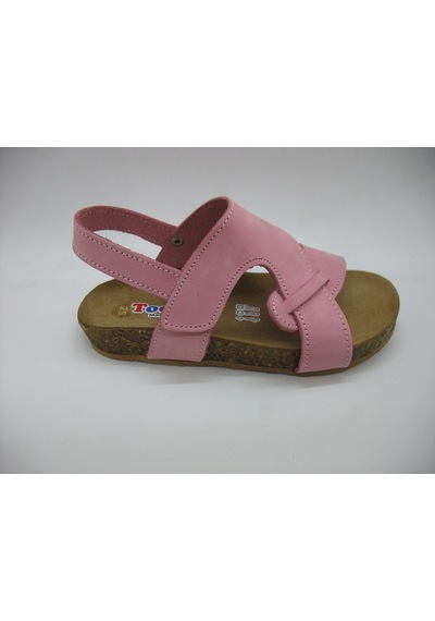 Toddler 256 Anatomik Deri Mantar Taban Çapraz Sandalet 21-25 Pembe