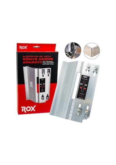 Rox 0288 Seramik İçin Alüminyum 45 Açılı Gönye Kesme Aparatı