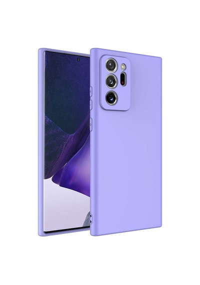 Fibaks Galaxy Note 20 Ultra Uyumlu Kılıf Renkli Içi Kadife Kamera Korumalı Silinebilir Logosuz Lansman Kapak Lila
