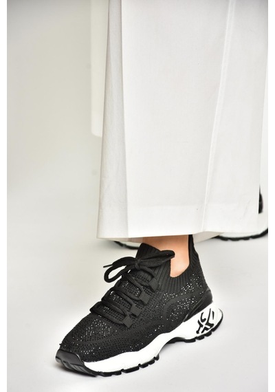 Fox Shoes U602915104 Siyah Kumaş Spor Ayakkabı Sneakers Siyah-kumaş Çok Renkli