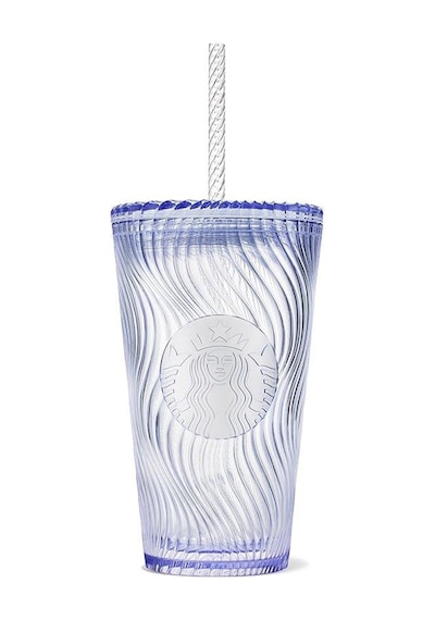 Starbucks Mor Renkli Pipetli Plastik Soğuk İçecek Bardağı-473 Ml Mor