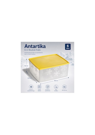 Tupperware Antartika Alaska 6 Litre Saklama Kabı Beyaz