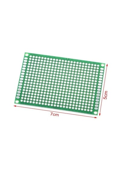 5x7 Cm Çift Yüzlü Delikli Pertinaks Pcb Devre Kartı Bakır