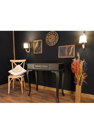 Wooding 80 Cm Çekmeceli Masif Siyah Ceviz Dresuar (548586910) Siyah