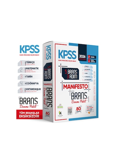 2026 Kpss Gy - Gk 3 Adım 5li Manifesto Dijital Çözümlü Branş Deneme Seti