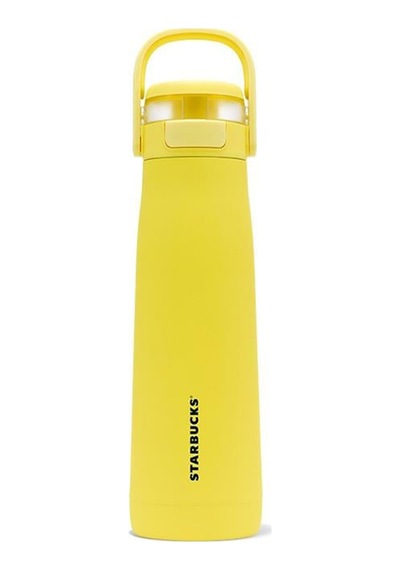 Starbucks Paslanmaz Çelik Sarı Şişe Termos 473ml Sarı