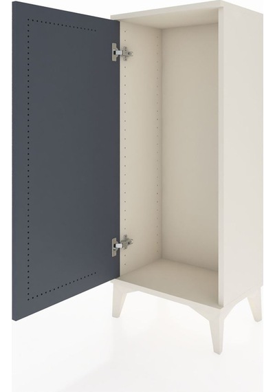 Arges Komodin Tek Kapaklı 44x30x106 Aytaşı-antrasit Aytası