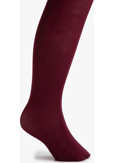 Koton Simli Külotlu Çorap 40 Den Bordo 4wkg80079aa 4WKG80079AA461 Bordo