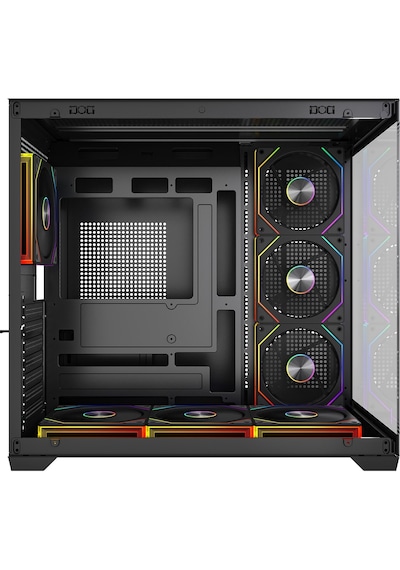 Rampage Ares V2 Gaming Pc Kasası 7x120mm Argb Fanlı Temperli Cam Atx Mid Tower Oyuncu Kasası 360mm Sıvı Soğutma