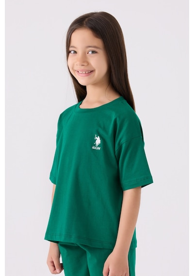 U.S. Polo Assn. U.s. Polo Assn Kız Çocuk Yeşil Bermuda Takım Us1848-c-v10 Yeşil