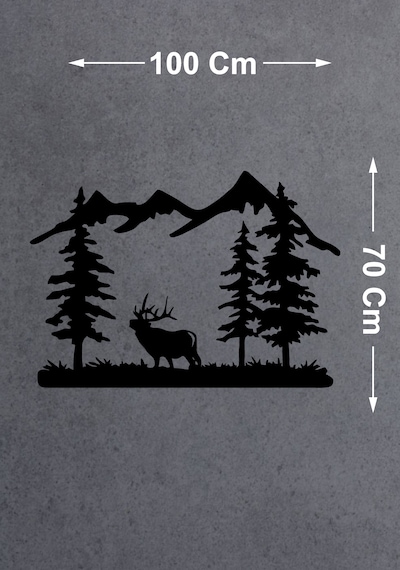 Avcı Orman Ve Dağ Sticker - 4x4 Off Road Adventure Sticker - Araba Oto Karavan Sticker - 02170 100X70 Cm