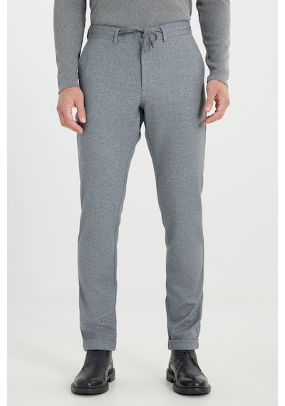 AC&Co / Altınyıldız Classics Erkek Grı Relax Fit Rahat Kesim Beli Bağlamalı Esnek Takım Elbise Pantolonu Gri