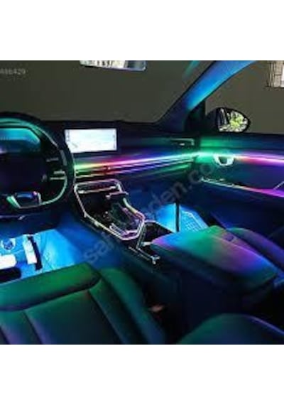 Araç İçi Ambiyans Aydınlatma Sistemi 64 Renk Rgb Led Bluetooth Destekli - Müzik Ve Ses Duyarlı 9"