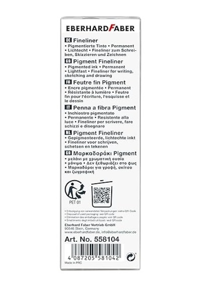 Eberhard Faber Ef558104 Pigment Fineliner 4lü Set