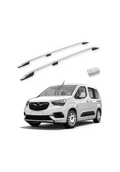 Turtle Opel Combo Life 2019-2025 / Uzun Şasi Tavan Çıtası Crown Gri