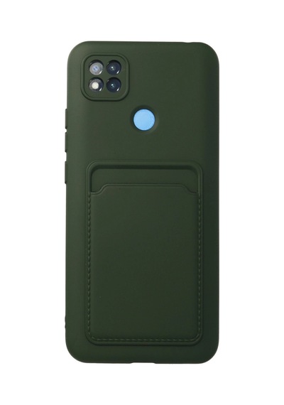 Xiaomi Redmi 9c Kılıf Kelvin Kartvizitli Silikon - Koyu Yeşil -