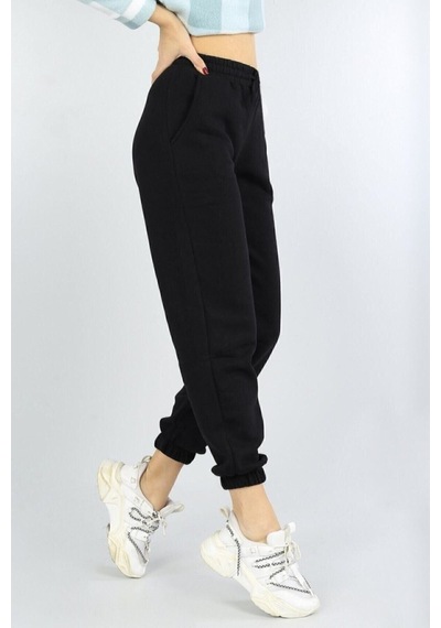 Düz Basic Eşofman Altı Jogger Siyah Siyah