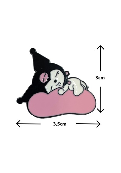 Kuromi Sanrio Metal Broş Siyah
