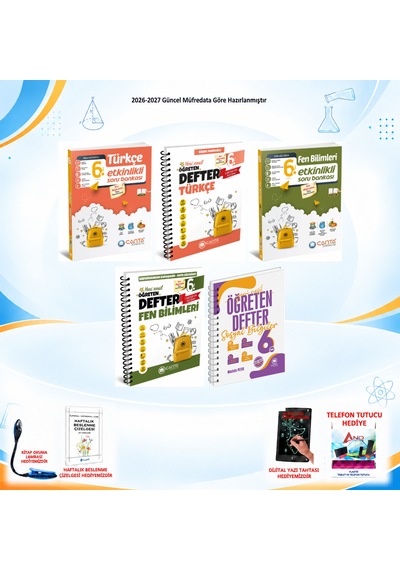Çanta Yayınları 2026-2027 6. Sınıf Tüm Dersler 5 Kitap Mat-sos Soru/paragraf Hariç Tam Seri Set