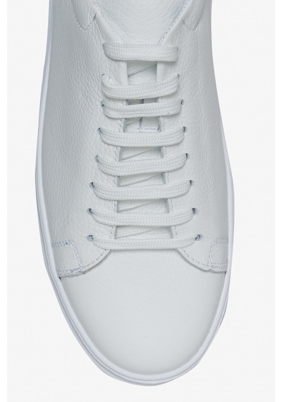AC&Co / Altınyıldız Classics Erkek Beyaz %100 Deri Rahat Taban Esnek Sneaker Ayakkabı Beyaz
