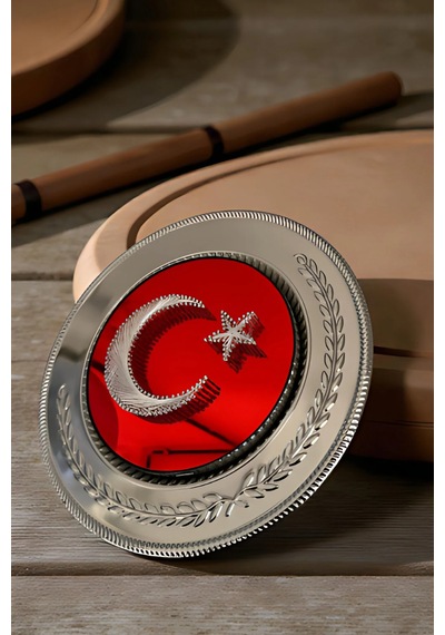 Ay Yıldız El Yapımı Filografi Tablo Türk Bayrağı Motifli Duvar Dekoru 1 Adet