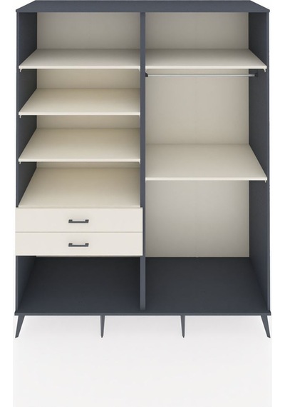 Kronos Gardrop 6 Raflı 2 Çekmeceli 2 Askılı 176x59x221 Antrasit-aytaşı Aytaşı Kronos Gardrop 6 Raflı 2 Çekmeceli 2 Askılı 176x59x221 Antrasit-aytaşı Aytaşı