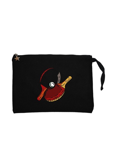 Ping Pong Classic Siyah Clutch Astarlı Cüzdan / El Çantası Siyah