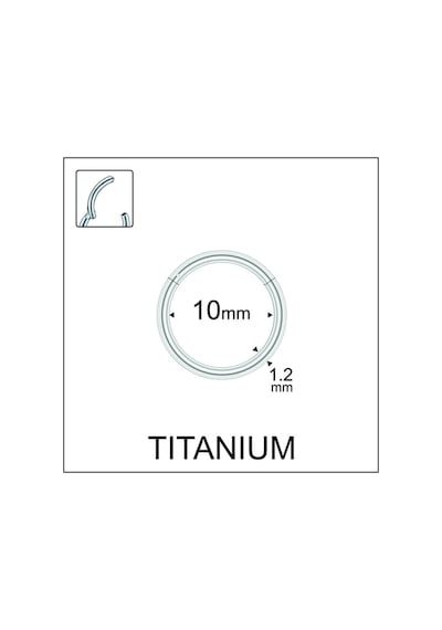 Yüksek Kalite G23 Titanium Titanyum Halka Piercing Gümüş