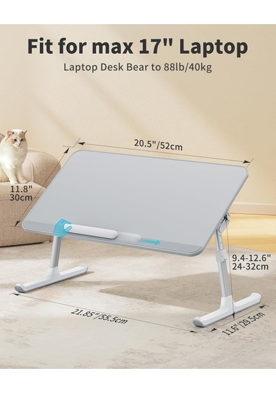 Bix Al30 Ayarlanabilir Laptop Standı Ergonomik Tasarım 17 İnç Uyumlu Taşınabilir Masa Gri