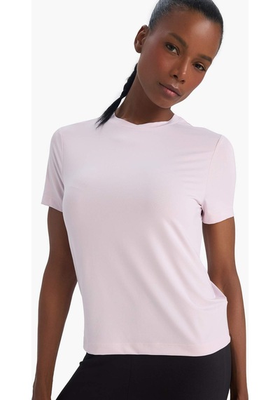 DeFactoFit Standart Fit Bisiklet Yaka Basic Düz Sporcu Kısa Kollu Tişört D2296AX25SPPN694