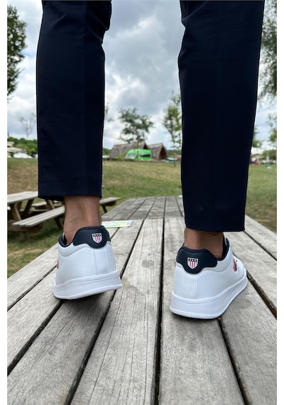 Erkek Sneakers Günlük Spor Ayakkabı Beyaz-lacivert-beyaz - Lacivert Beyaz - Lacivert