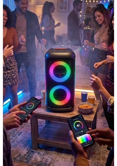 Delux Serisi Parti Eğlence Müzik Bluetooth Hoparlör Telefon Tutacaklı Kts-1296 Siyah