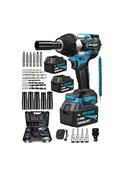 Dragro Alman DRG-1000 Brushless 1000 NM Kademeli Yüksek Torklu Somun Bijon Sökme Akülü Vidalama