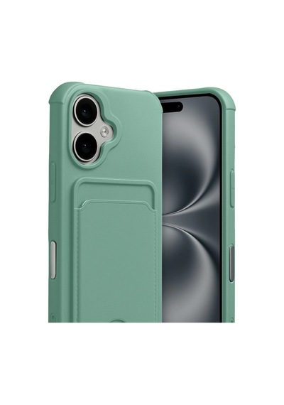 Apple iPhone Uyumlu 17 Kelvin Kartvizitli Silikon - Açı Ee3e3 Yeşil